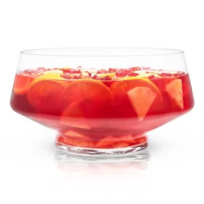 Viski Raye Heavy Base Punch Bowl In Clear