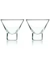 Viski Raye Set Of 2 Stemless Martini Glasses