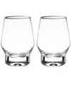Viski Raye Weighted Crystal Whiskey Glasses