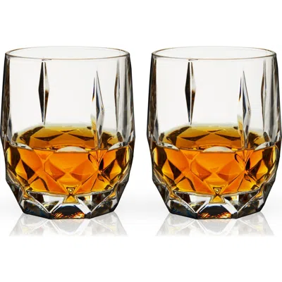 Viski Reserve Bruno Crystal Cocktail Glasses Set Of 2 In Clear