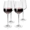 Viski Reserve Inez Crystal Bordeaux Glasses Set Of 4 In Clear