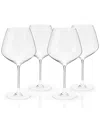 Viski Reserve Inez Crystal Burgundy Glasses