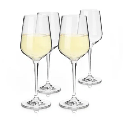 Viski Reserve Inez Crystal Chardonnay Glasses Set Of 4 In Clear