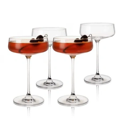 Viski Reserve Julien Crystal Coupes Set Of 4 In Clear