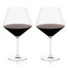 Viski Reserve Liminal Burgundy Wine Glasses Set Of 2