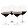 Viski Reserve Liminal Burgundy Wine Glasses Set Of 4
