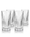 Viski Reserve Milo Crystal Highball Glasses In Transparent