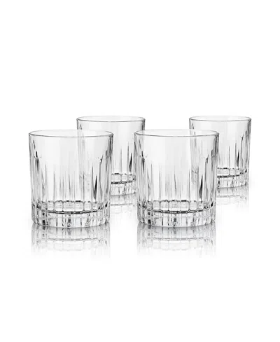Viski Reserve Milo Crystal Rocks Glasses, Set Of 4 In Transparent