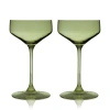 Viski Reserve Nouveau Crystal Coupes In Green