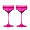 Viski Reserve Nouveau Crystal Coupes In Berry
