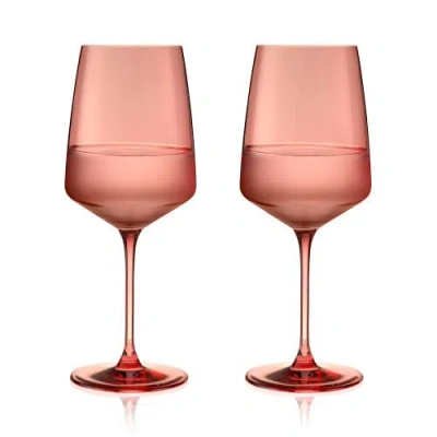 Viski Reserve Nouveau Crystal Wine Glasses Set Of 2