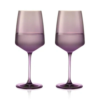 Viski Reserve Nouveau Crystal Wine Glasses Set Of 2