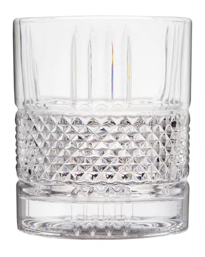 Viski Revolve Crystal Spinning Rocks Glass In Transparent
