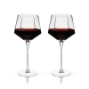 Viski Seneca Crystal Wine Glasses Set Of 2 In Clear