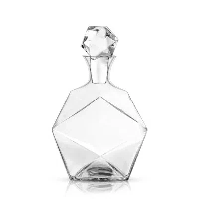 Viski Seneca Faceted Crystal Liquor Decanter In Clear