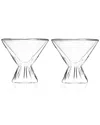 Viski Set Of 2 Double Walled Martini Glasses