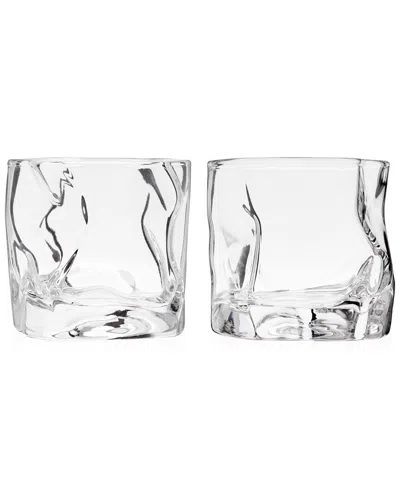Viski Set Of 2 Molten Tumblers In Transparent