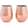 Viski Set Of 2 Wine Tumblers In Metallic