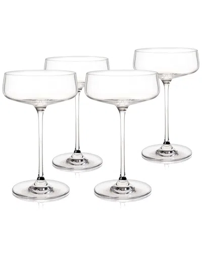 Viski Set Of 4 Reserve Julien Crystal Coupe Glasses