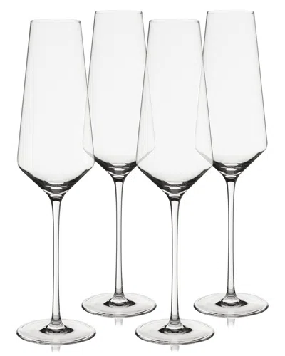 Viski Set Of 4 Reserve Liminal Ultralight Flute In Transparent