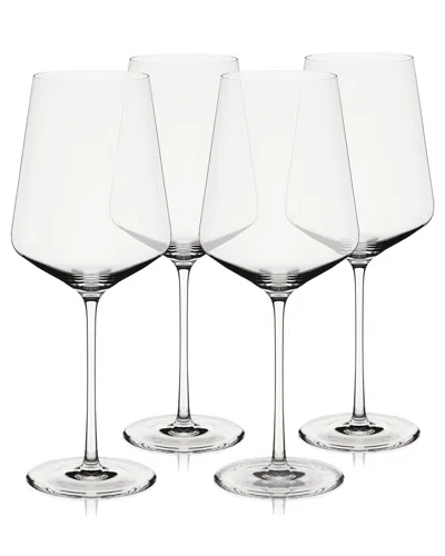 Viski Set Of 4 Reserve Liminal Ultralight Universal Glasses In Transparent