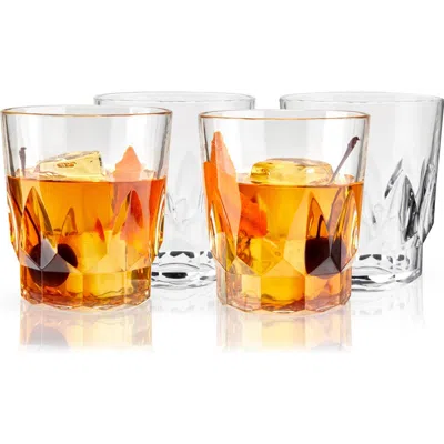 Viski Shatterproof Acrylic Dof Tumblers Set Of 4 In Clear
