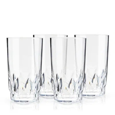 Viski Shatterproof Acrylic Highball Tumblers In Clear