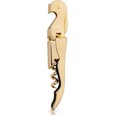 Viski Signature Double Hinged Corkscrew In Gold