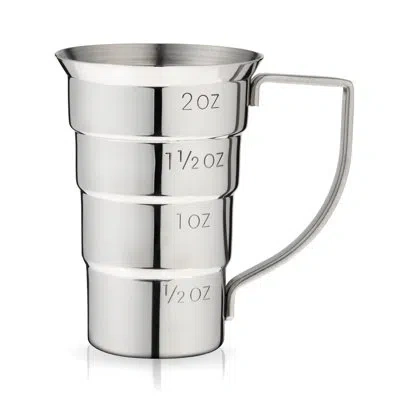 Viski Stainless Steel Stepped Jigger In Silver
