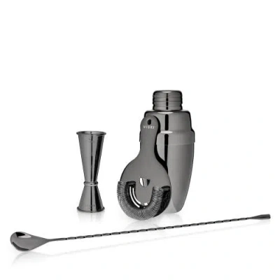 Viski Warren 4-piece Barware Set In Black