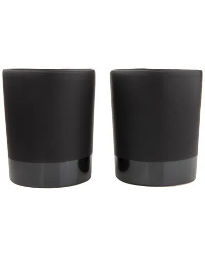 Viski Warren Black Stoneware Tumblers