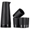 Viski Warren Stoneware Sake Set In Black