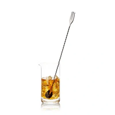 Viski Warren Trident Bar Spoon In Black
