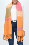 Vismaya Fringe Trim Scarf In Multi