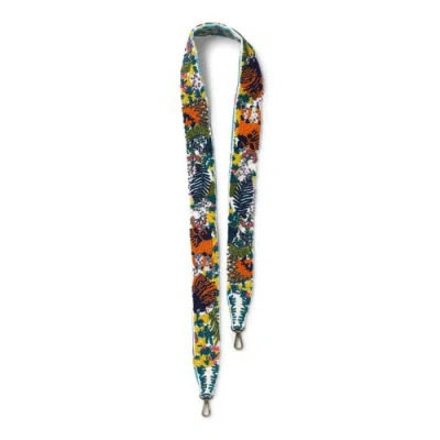 Vismaya Leafy Embroidered Strap In White