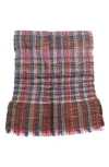 Vismaya Plaid Fringe Scarf In Multi