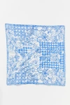Vismaya Tile Print Scarf In Blue