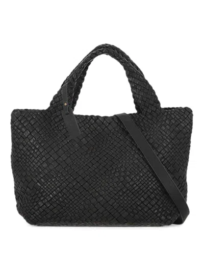 Visonà Black Dream Woven Leather Bag