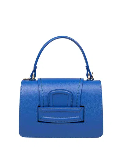 Visonà Handbag Linda In Leather Blue Color