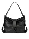 Visonà Valentina Textured Leather Shoulder Bag In Black