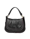 Visonà Shoulder Bag In Soft Black Leather In Black