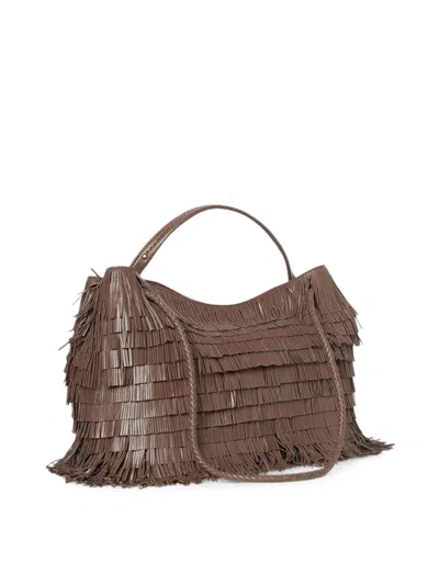 Visonà Brown Nappa Caff Nappa Leather Bag