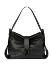 Visonà Valentina Textured Leather Shoulder Bag In Black