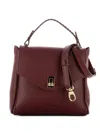 Visonà Twist-lock Leather Handbag In Red