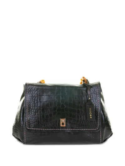 Visonà Chain Shoulder Bag In Green