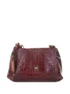 Visonà Embossed Shoulder Bag In Red