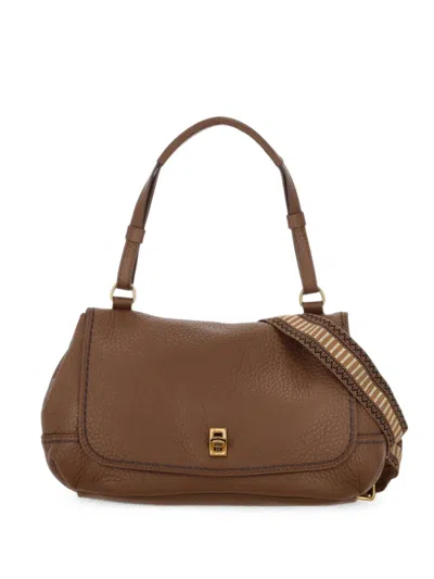 Visonà Felicita Noce Grainy-leather Shoulder Bag In Pink