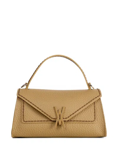 Visonà Grainy-leather Whipstitch-trim Tote Bag In Brown
