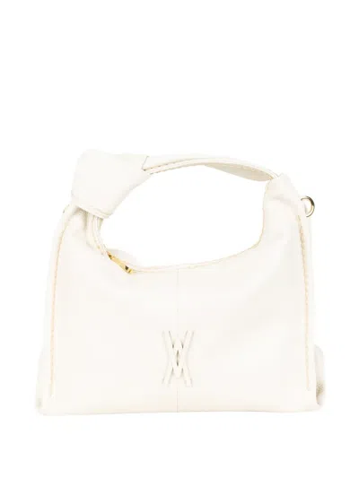 Visonà Knotted Leather Clutch Bag In Neutral