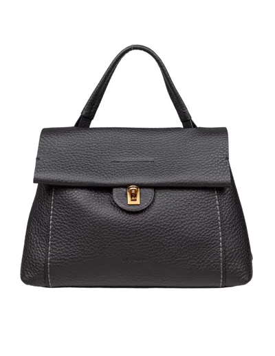 Visonà Visona' Leather Handbag In Black